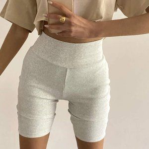 Runaway the Label Sassy Bike Shorts in Grey Marle